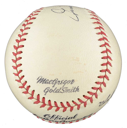 Lot Detail - Spectacular Jimmie Foxx Single-Signed OAL Cronin Baseball  (Beckett MINT 9 & JSA)