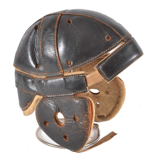 Circa 1920's Leather Football Dog Eared Helmet. Football, Lot #83336