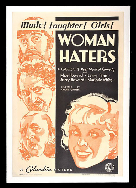 1934-the-three-stooges-span-stylefont-styleitalicwoman-hatersspan-one-sheet-linen-backed-movie-poster-first-short-for-columbia