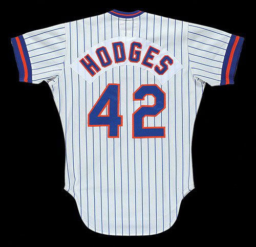 1984 New York Mets Ron Hodges #42 Game Used Grey Jersey DP06057