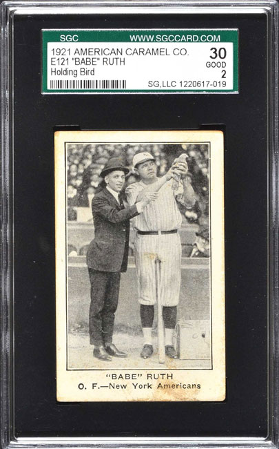 1922 American Caramel Series Of 120 (E121) Babe Ruth (Holding