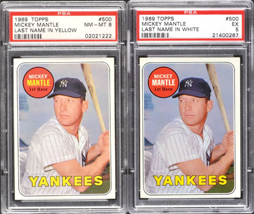 Sold at Auction: 1969 TOPPS #500 MICKEY MANTLE BASEBALL CARD