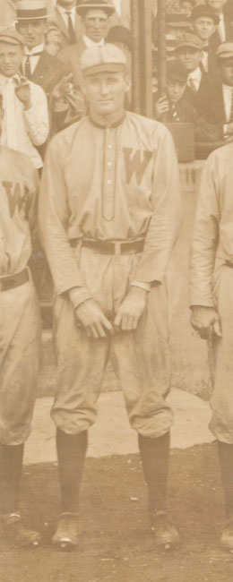 Ty Cobb, Detroit, and Joe Jackson, Cleveland, standing alongside