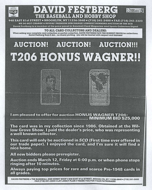 1090-1911 White Border (T206) Honus Wagner, When Wagner dis…
