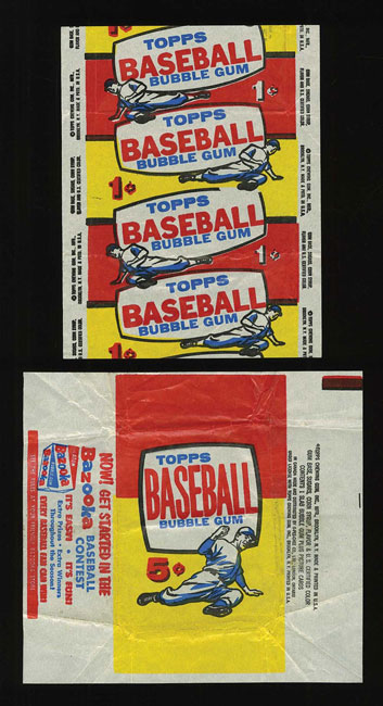 1957 Topps baseball card & wrapper