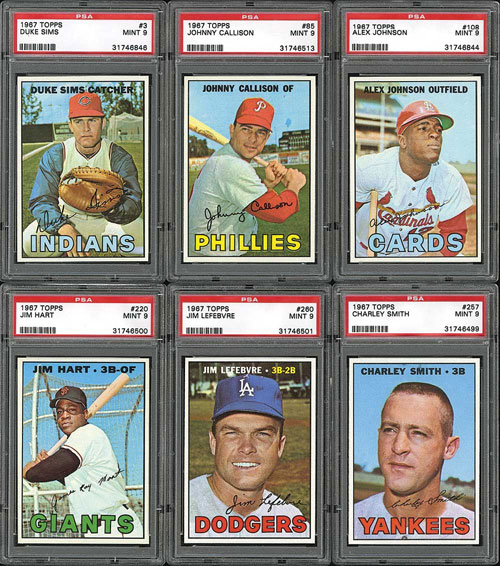 A Group of Tom Seaver Topps Baseball Cards Including 1967 Rookie Card No.  581 (SGC 3 VG)