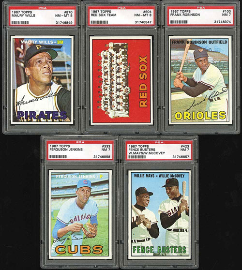 A Complete Set of 1967 Topps Baseball Cards (609/609) Including Graded Tom  Seaver Rookie