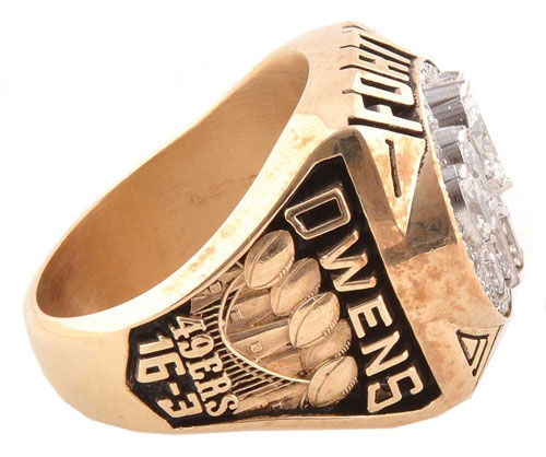 Lot Detail - San Francisco 49ers Super Bowl XXIV Ring Presented to Former  49er Player RC Owens