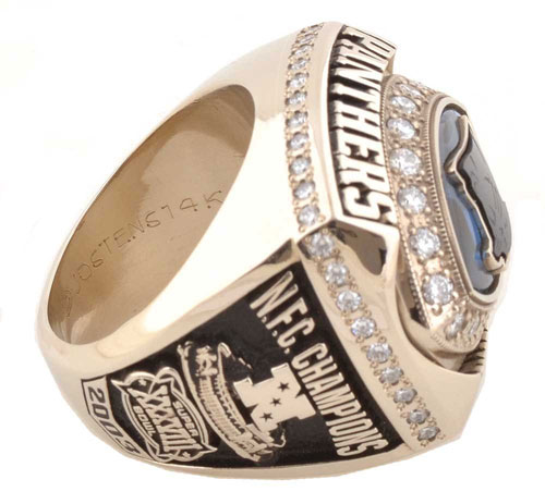 2 PCS Carolina Panthers NFC Championship Ring W Box, US SHIP 2003/15