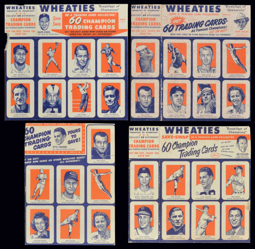 Lot of (3) Stan Musial Wheaties Baseball Cards with 1952 Wheaties #BB7A Stan  Musial / Action, 1952 Wheaties #BB7B Stan Musial / Portrait, 1951 Wheaties  #4 Stan Musial