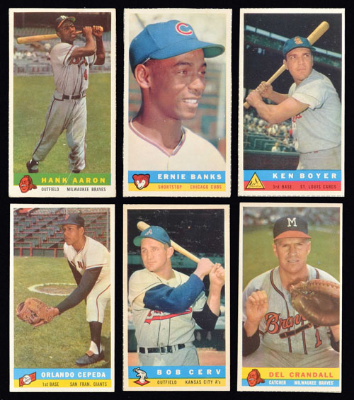 Sold at Auction: (3) 1950s Hank Aaron Baseball Cards - Milwaukee