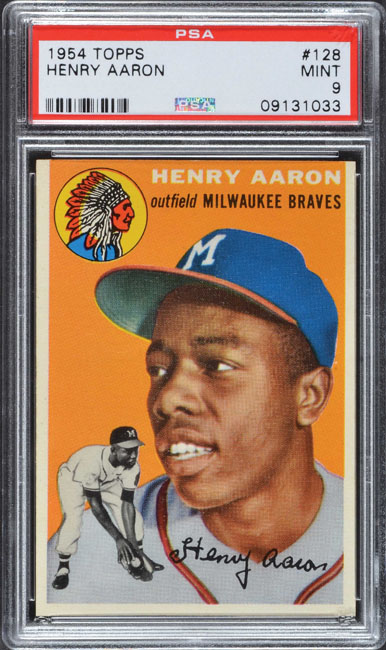 1954-topps-128-hank-aaron-rookie-psa-mint-9