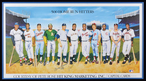 500 Home Run HR Club Autographed 27x29 Poster With 10 Signatures including  Ted Williams, Hank Aaron & Willie Mays Beckett BAS Stock #198877 - Mill  Creek Sports