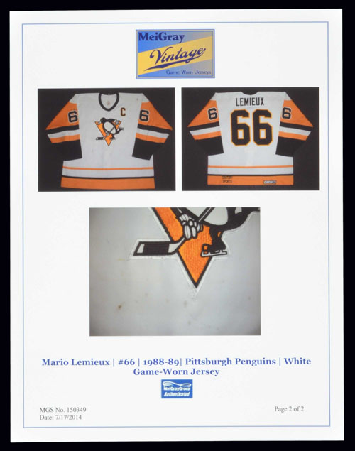 Pittsburgh Penguins Mario Lemieux Vintage Jersey
