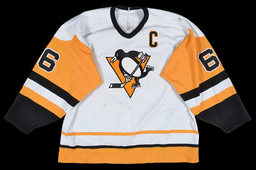 Signed Mario LeMieux Steelers Stanley Cup Jersey Auction