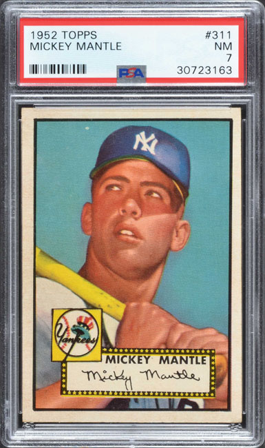 1952 Topps Mickey Mantle rookie card Poster