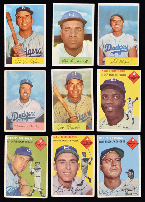 1954 Topps JACKIE ROBINSON #10 Baseball Card Brooklyn Dodgers AUTHENTIC  ORIGINAL