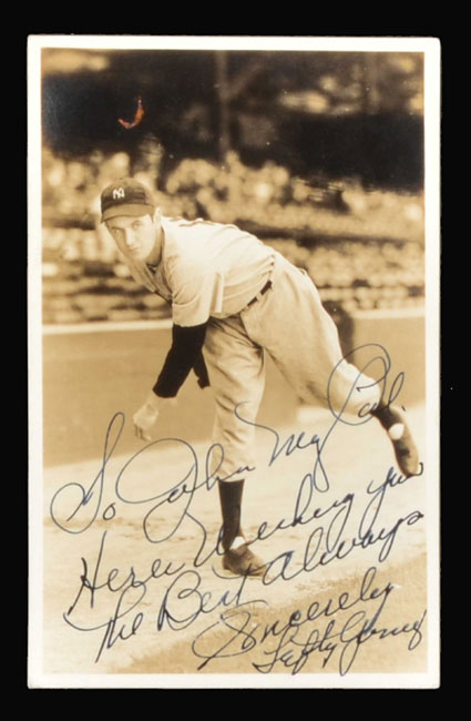 Carl Hubbell and Bob Feller Autographed Photo