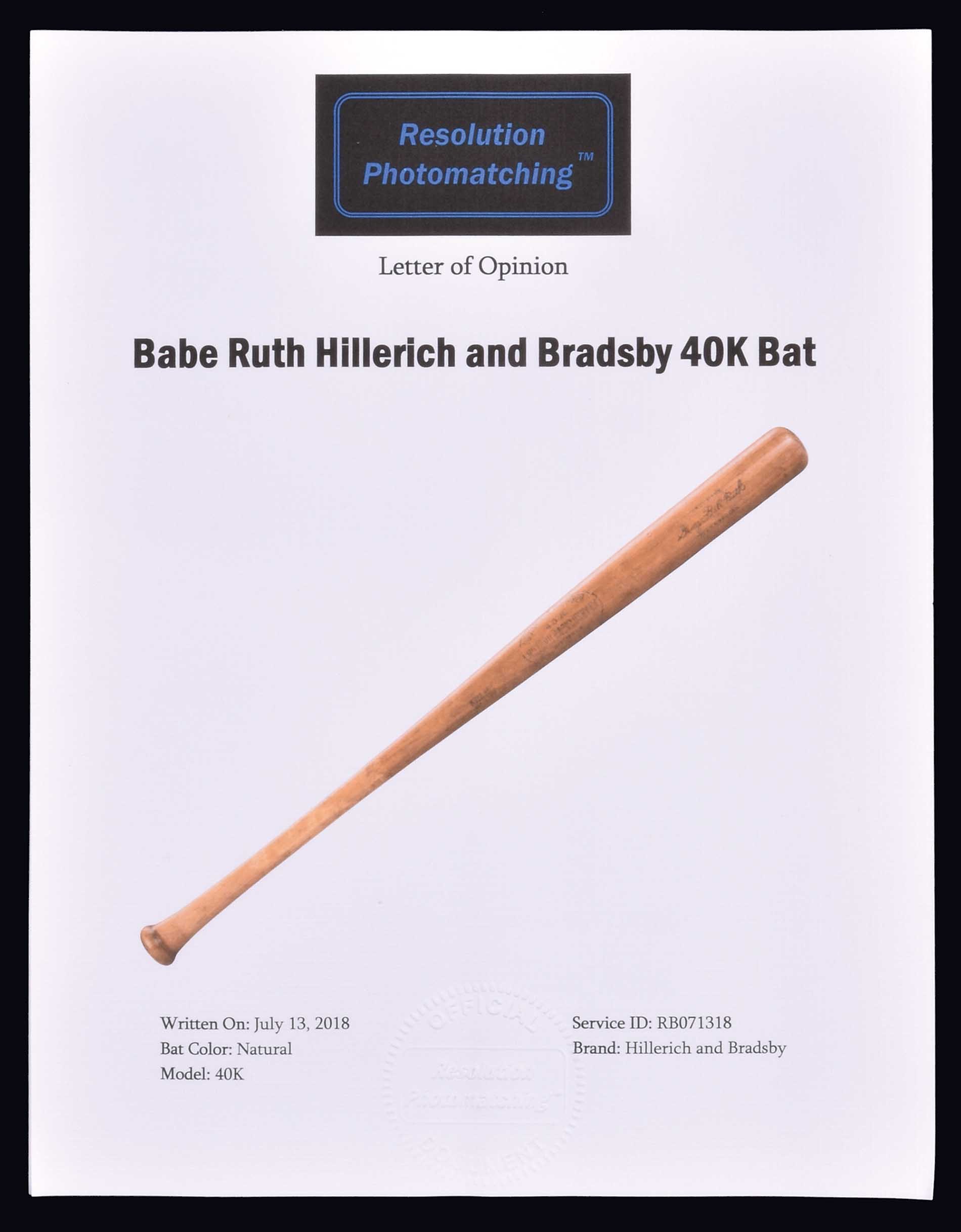 Fine Babe Ruth Professional Model Baseball Bat C. 1933 - PSA GU 8 - SOLD -  SCP AUCTIONS