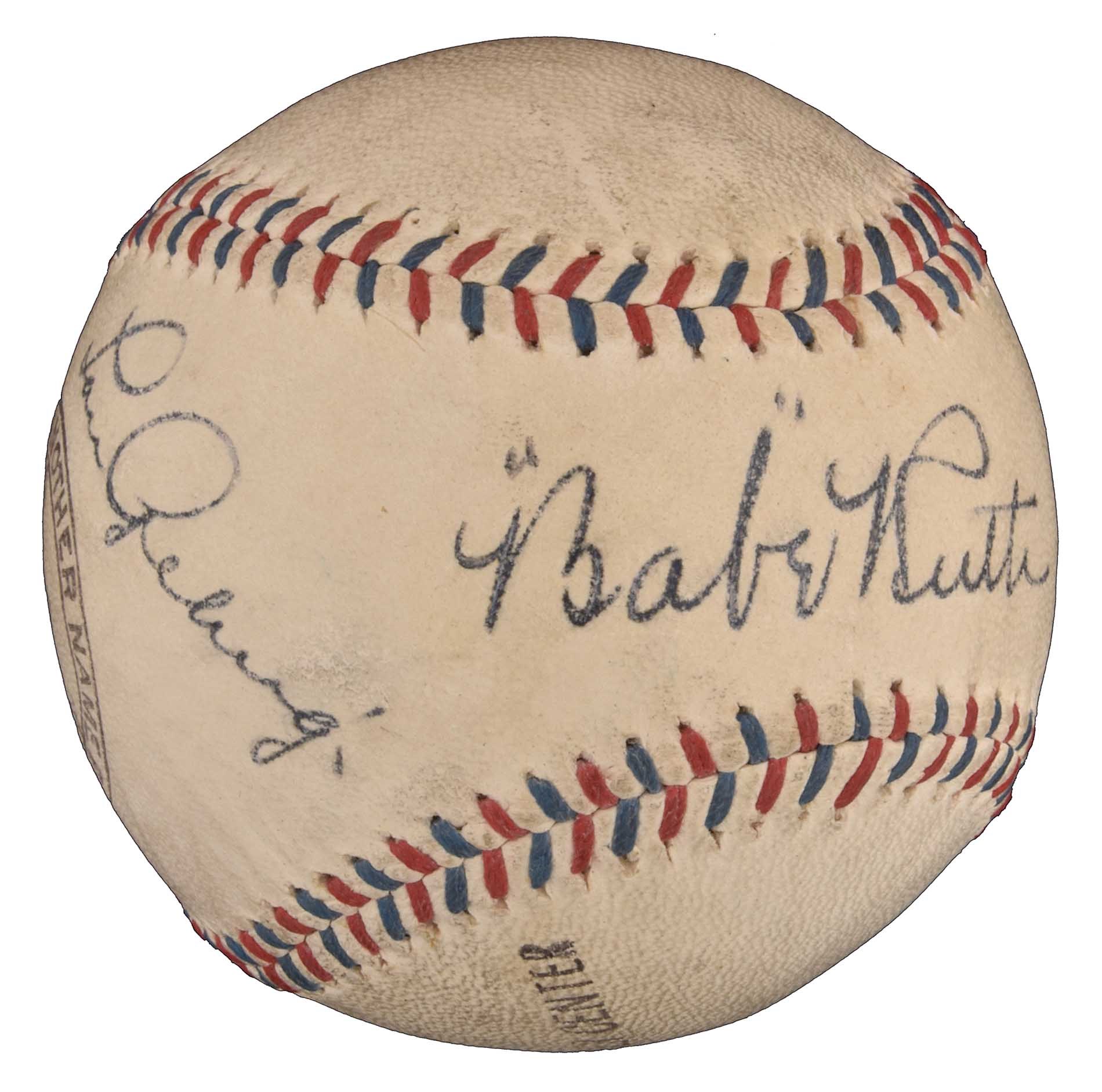 Sold at Auction: 1927 BABE RUTH SIGNED BASEBALL NEW YORK YANKEES