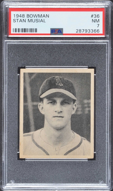 Sold at Auction: 1948 Bowman #36 Stan Musial Rookie.