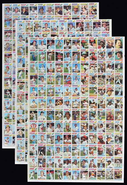 Lot Detail - 1977 Topps Baseball Uncut Sheet