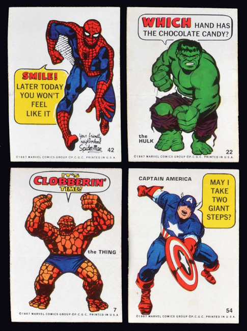 Marvel Comics Super Hero Sticker Card #39 SPIDER-MAN 1967 Philadelphia Gum  PCGC