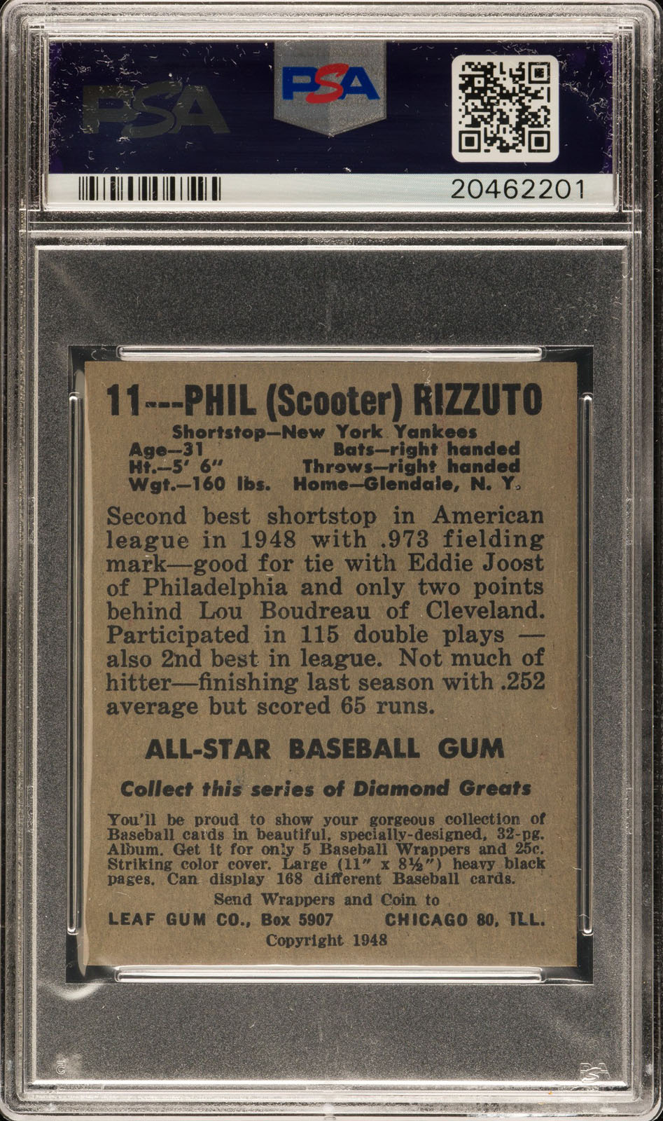 1948 Leaf Phil Rizzuto