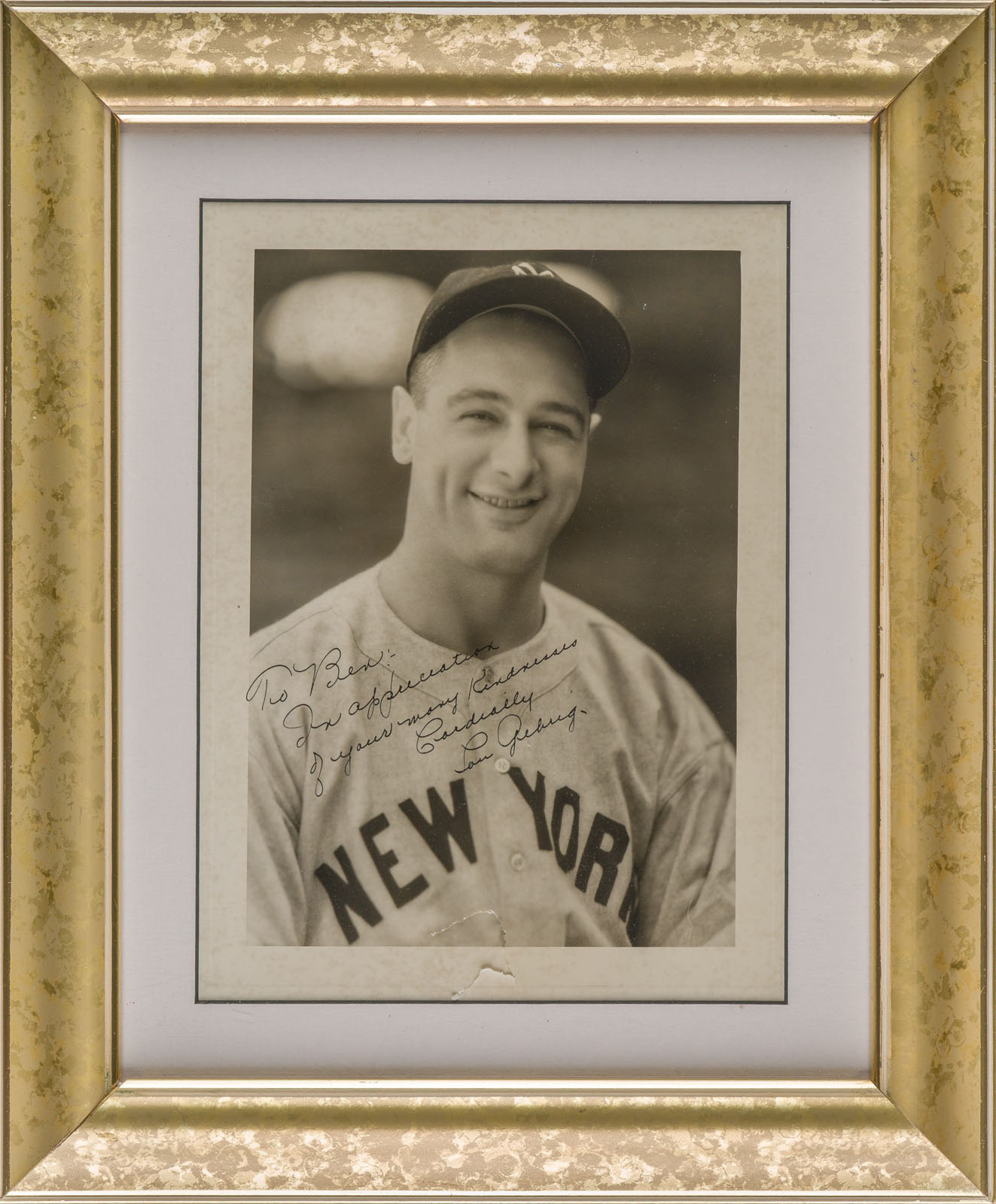Sports Card Frame for YOUR Graded PSA Lou Gehrig Card (INCLUDES PHOTO)
