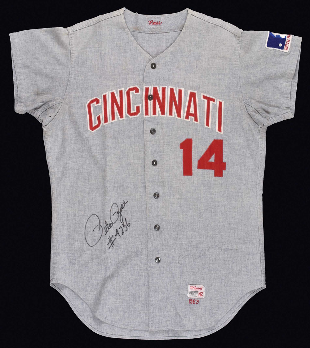 Sold at Auction: PETE ROSE SIGNED REDS JERSEY