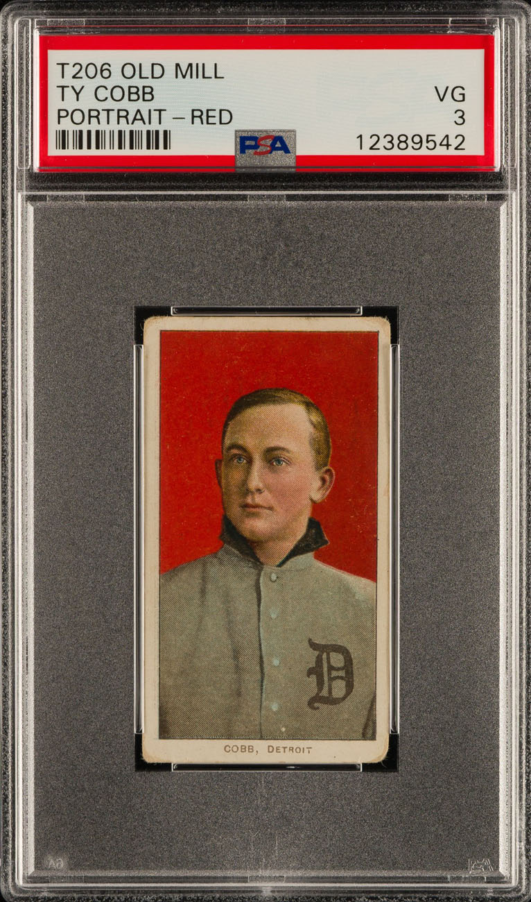 1909 S74 Silks - White Old Mill Ty Cobb SGC 40 VG 3. Baseball