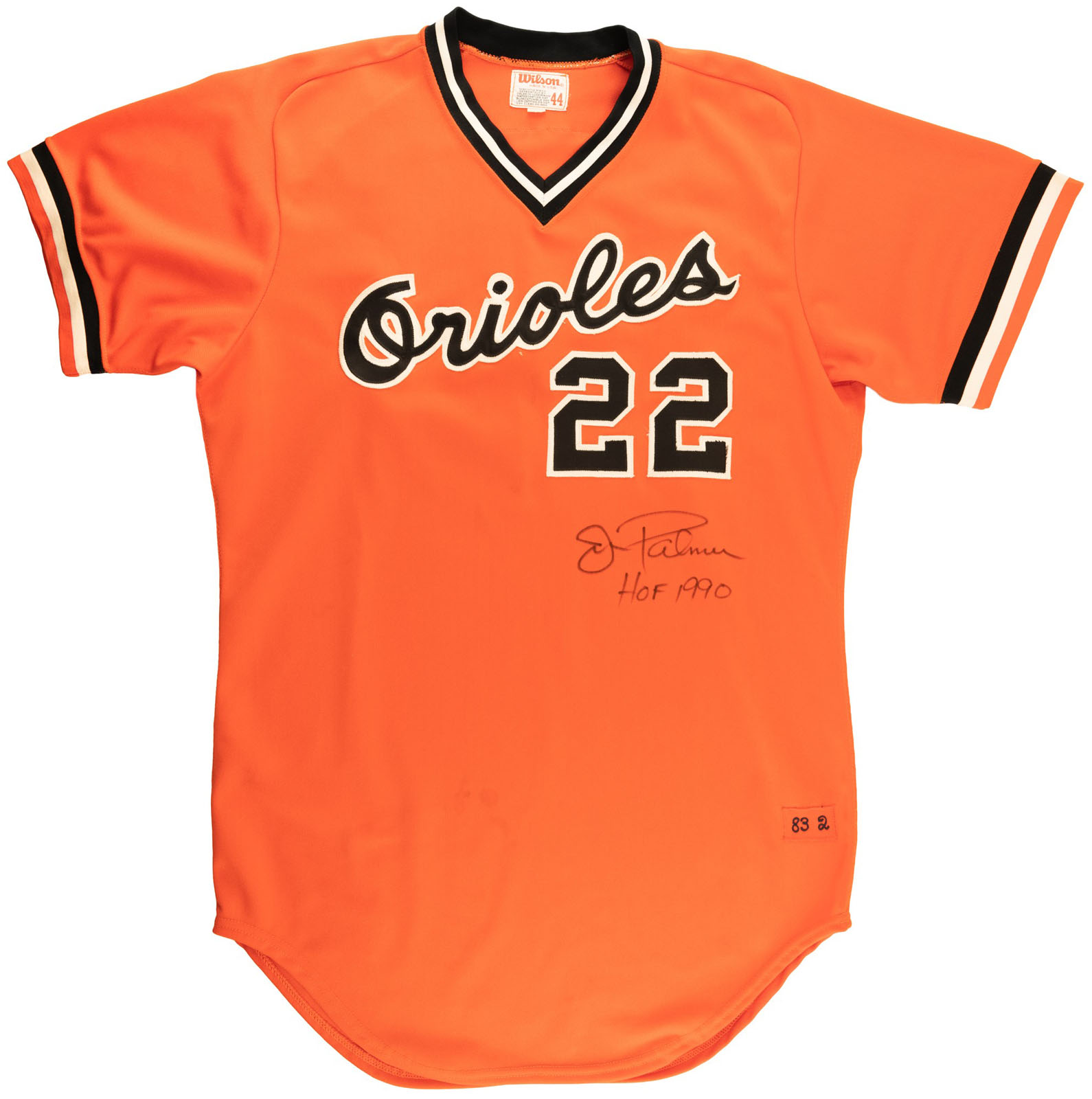 1975 Jim Palmer Game Worn & Signed Baltimore Orioles Jersey--Cy
