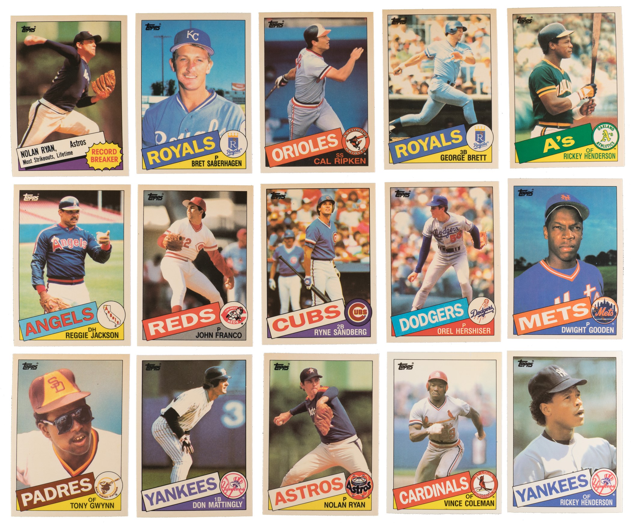 1985 Topps Baseball Complete 792 Card Set with Kirby Puckett