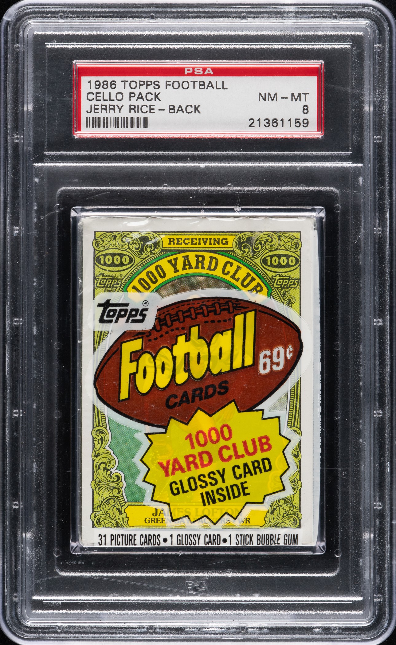 1994 ACTION PACKED FOOTBALL JERRY RICE (#106) -- PSA 8 (NM-MT) SF