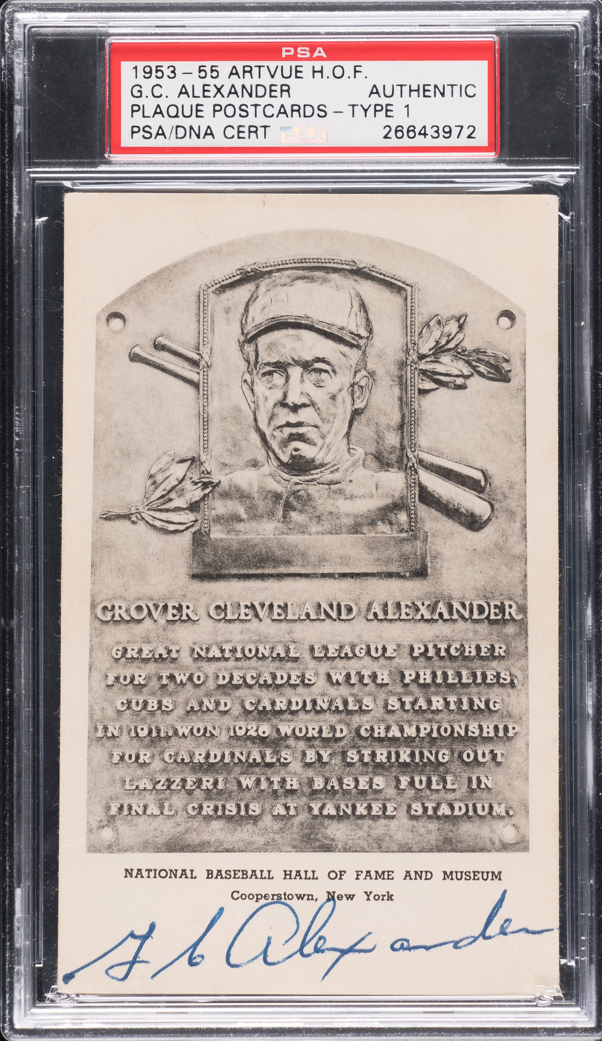 Late 1920's Babe Ruth & Grover Cleveland Alexander Dual-Signed, Lot #80003