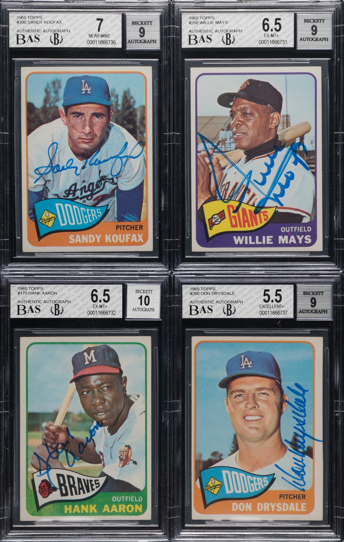 Koufax / Drysdale - 1965 Topps - Graded Card