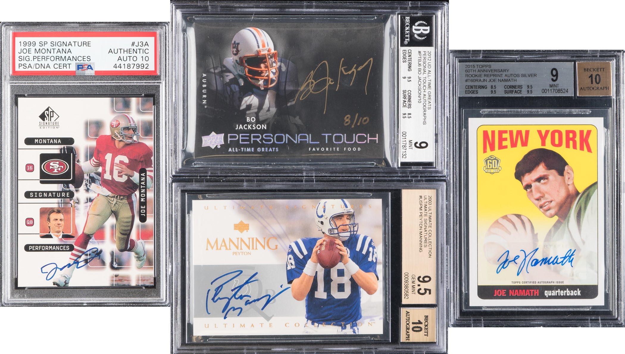 Lot - Peyton Manning Autographed Football PSA/DNA