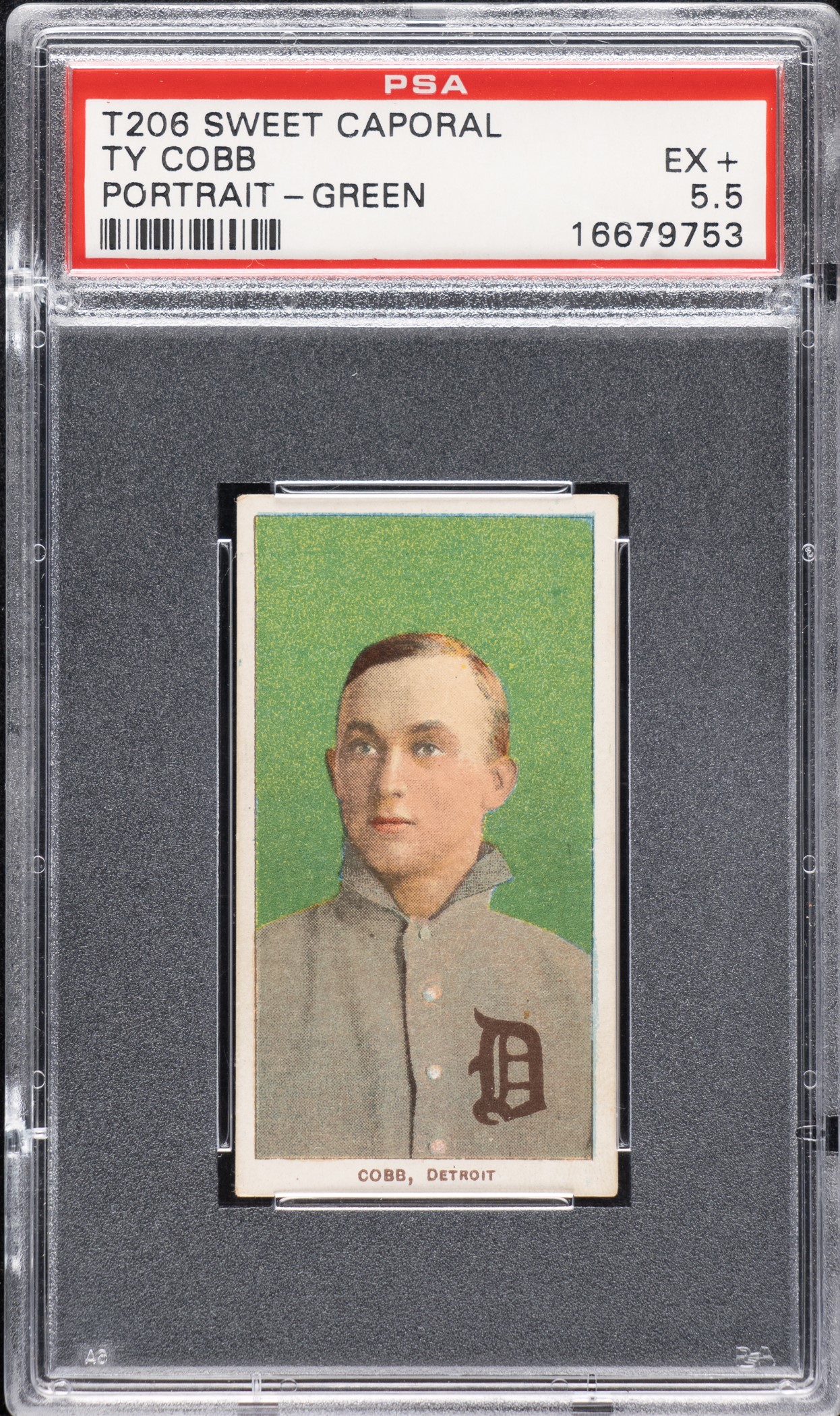 1909-1911 T206 White Border Ty Cobb Portrait Green Background PSA EX+ 5 ...