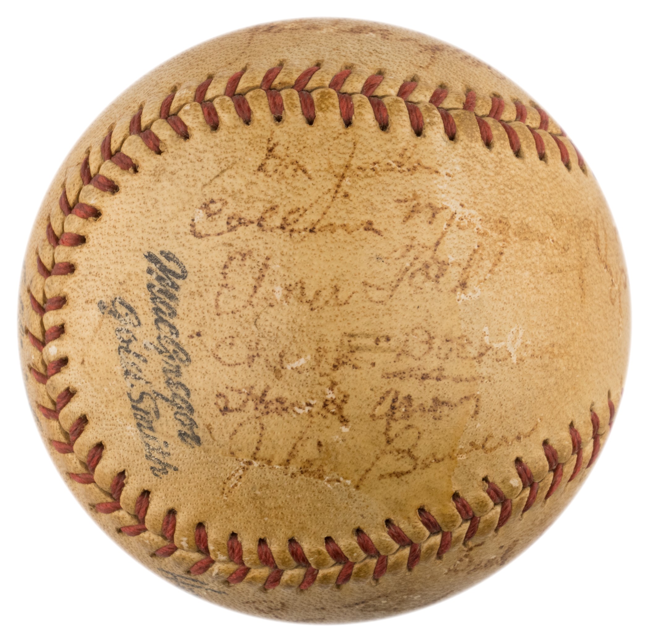 1952 Eau Claire Bears TeamSigned Baseball with Hank Aaron PreRookie