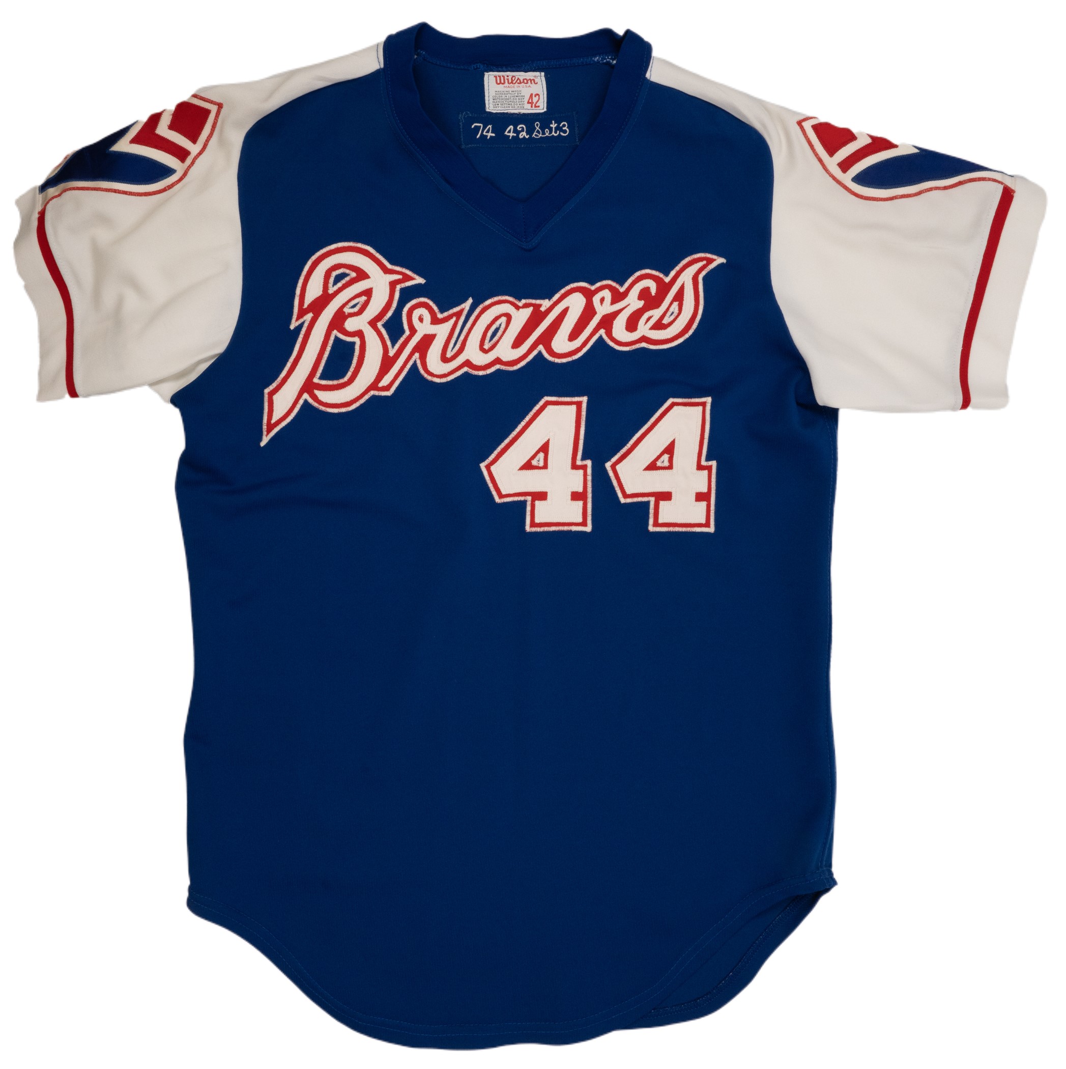 1974 Hank Aaron Atlanta Braves Game Used Road Jersey MEARS A10 REA Archive