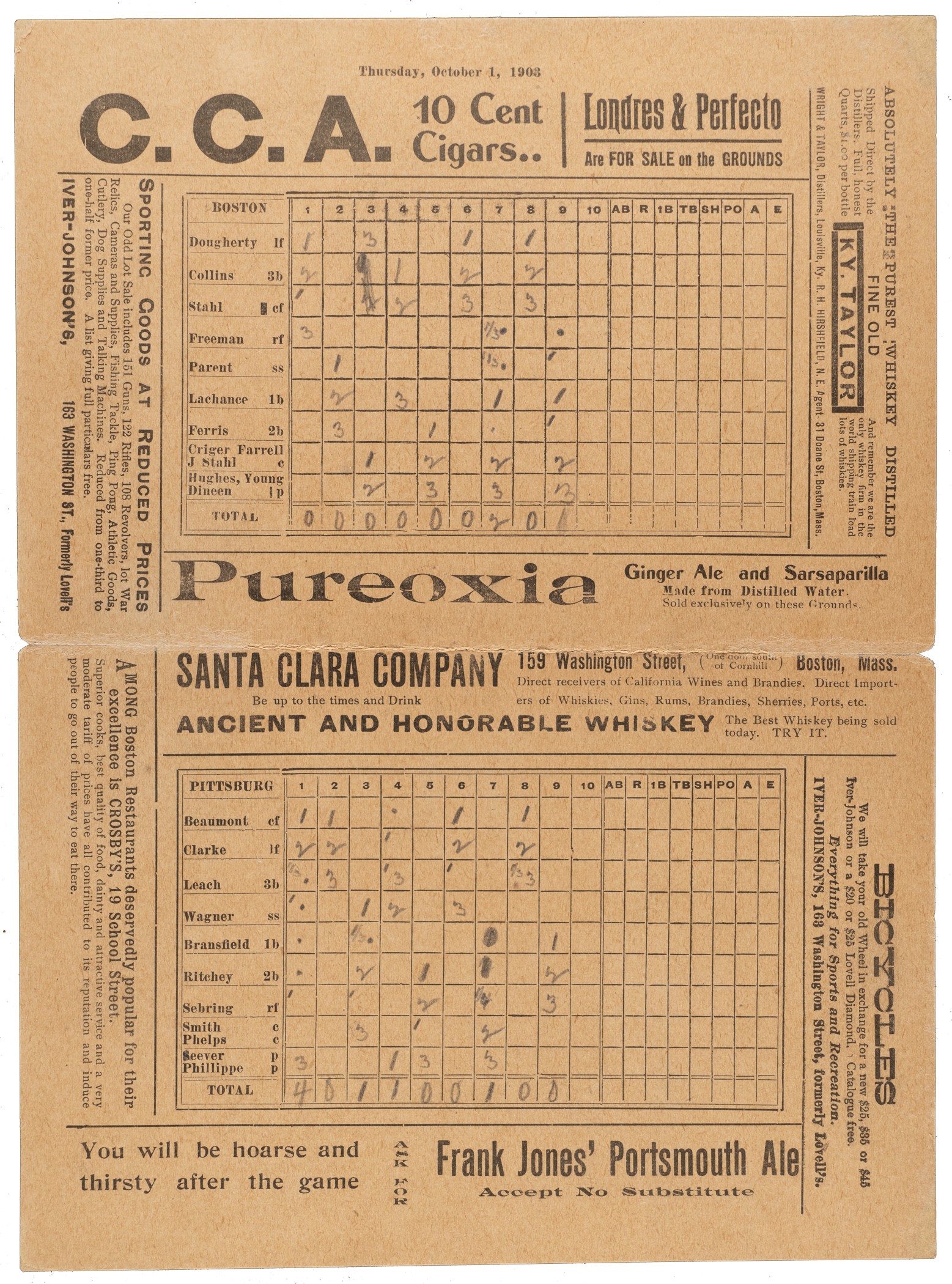 Program from first World Series sells at auction for $228,780