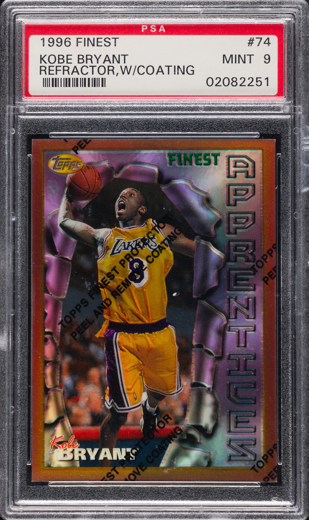 1996-1997-topps-finest-basketball-74-kobe-bryant-rookie-refractor-with-coating-psa-mint-9