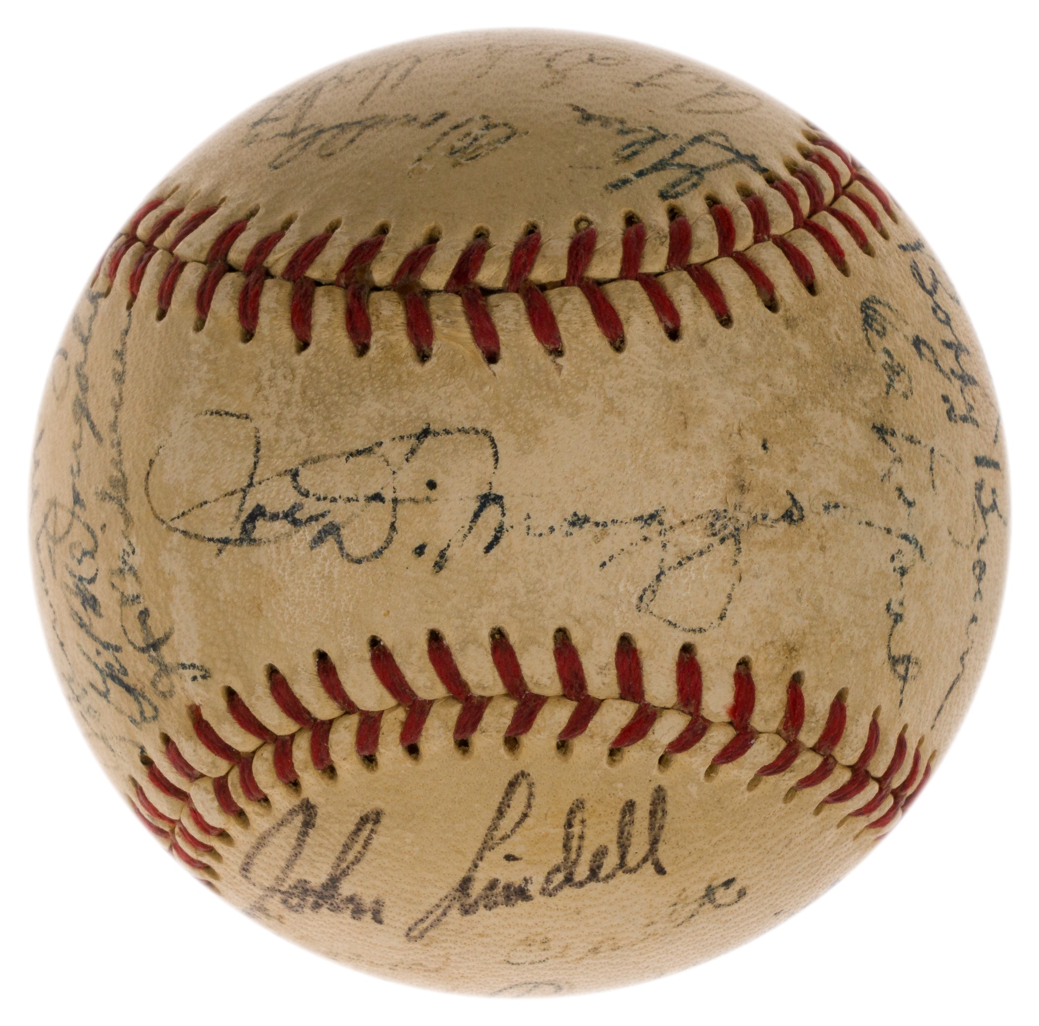 1951 New York Yankees Team-Signed Baseball Mantle & DiMaggio Signature