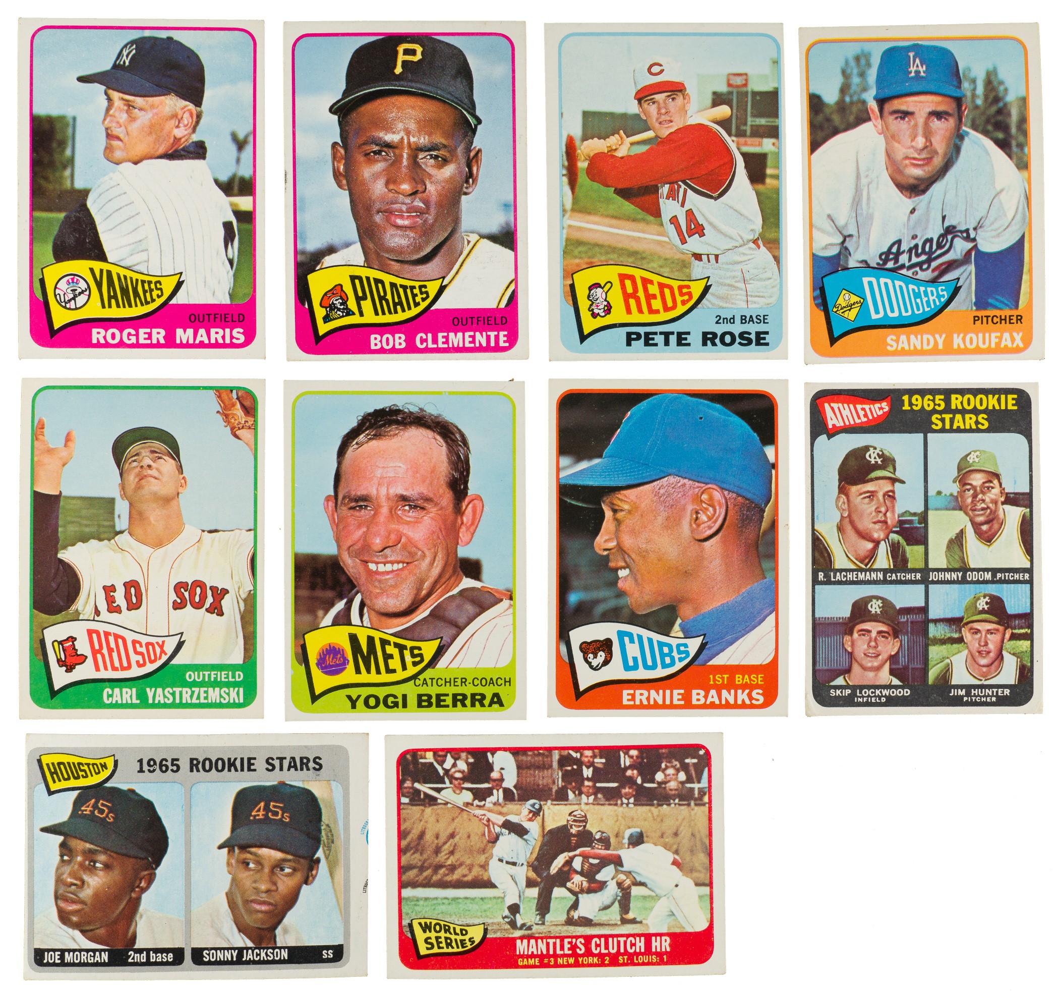 1965 Topps Baseball Complete 598 Card Set W/ Steve Carlton Rc, Joe Morgan  Rc, Catfish Hunter Rc, Auction