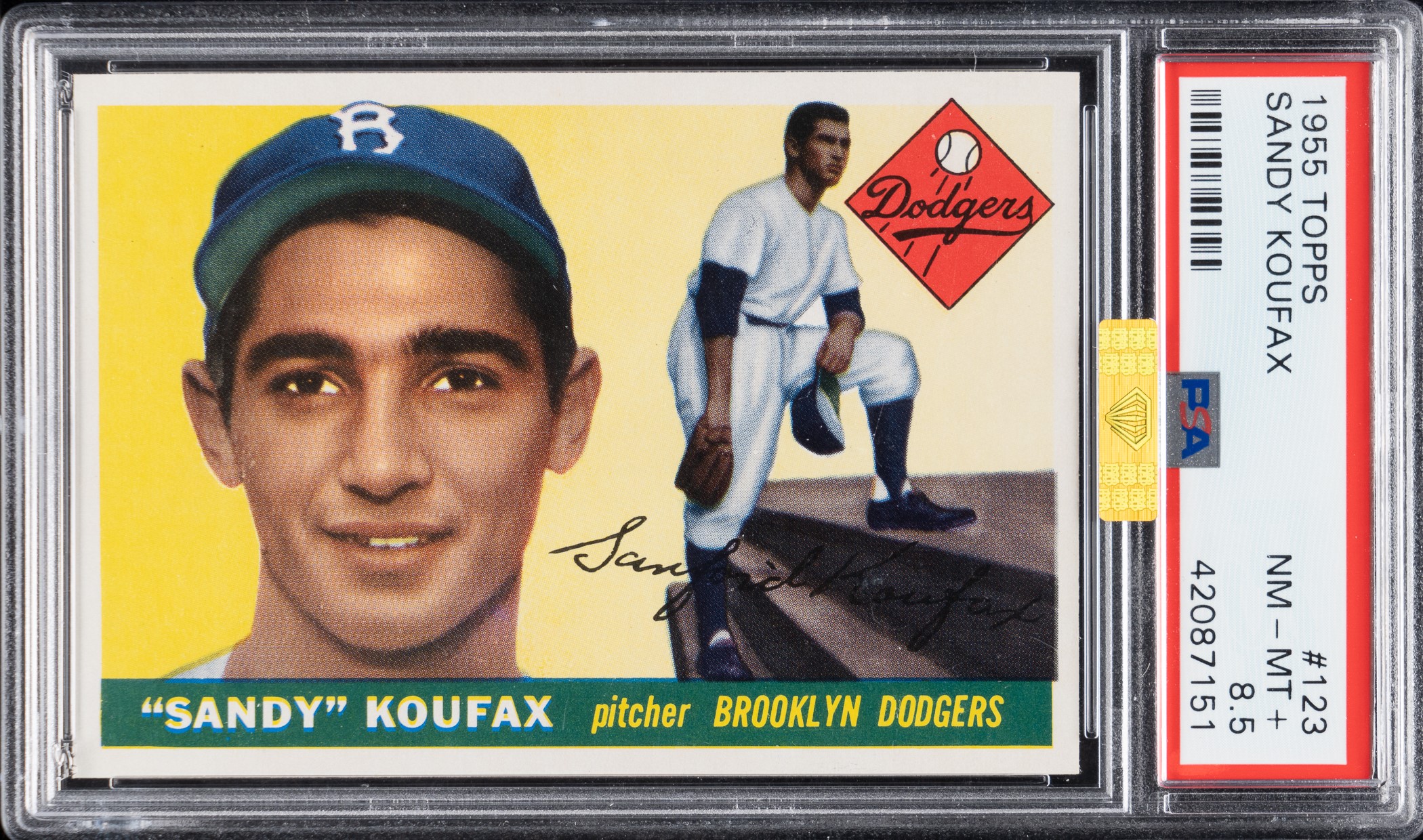 1955-topps-123-sandy-koufax-rookie-psa-nm-mt-85