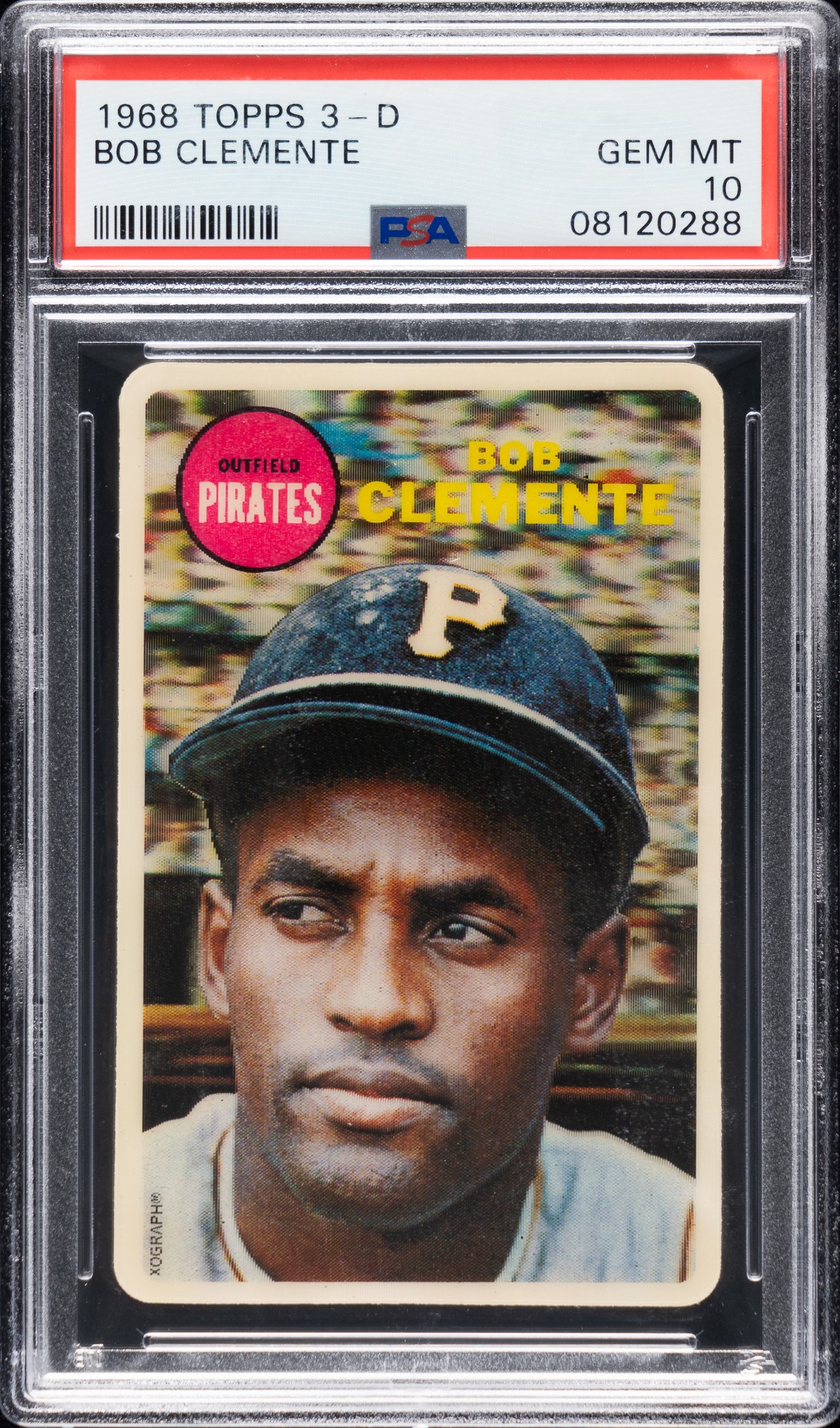 1968-topps-3-d-roberto-clemente-psa-gem-mint-10-rare-experimental-xograph-ink-stamp-on-reverse