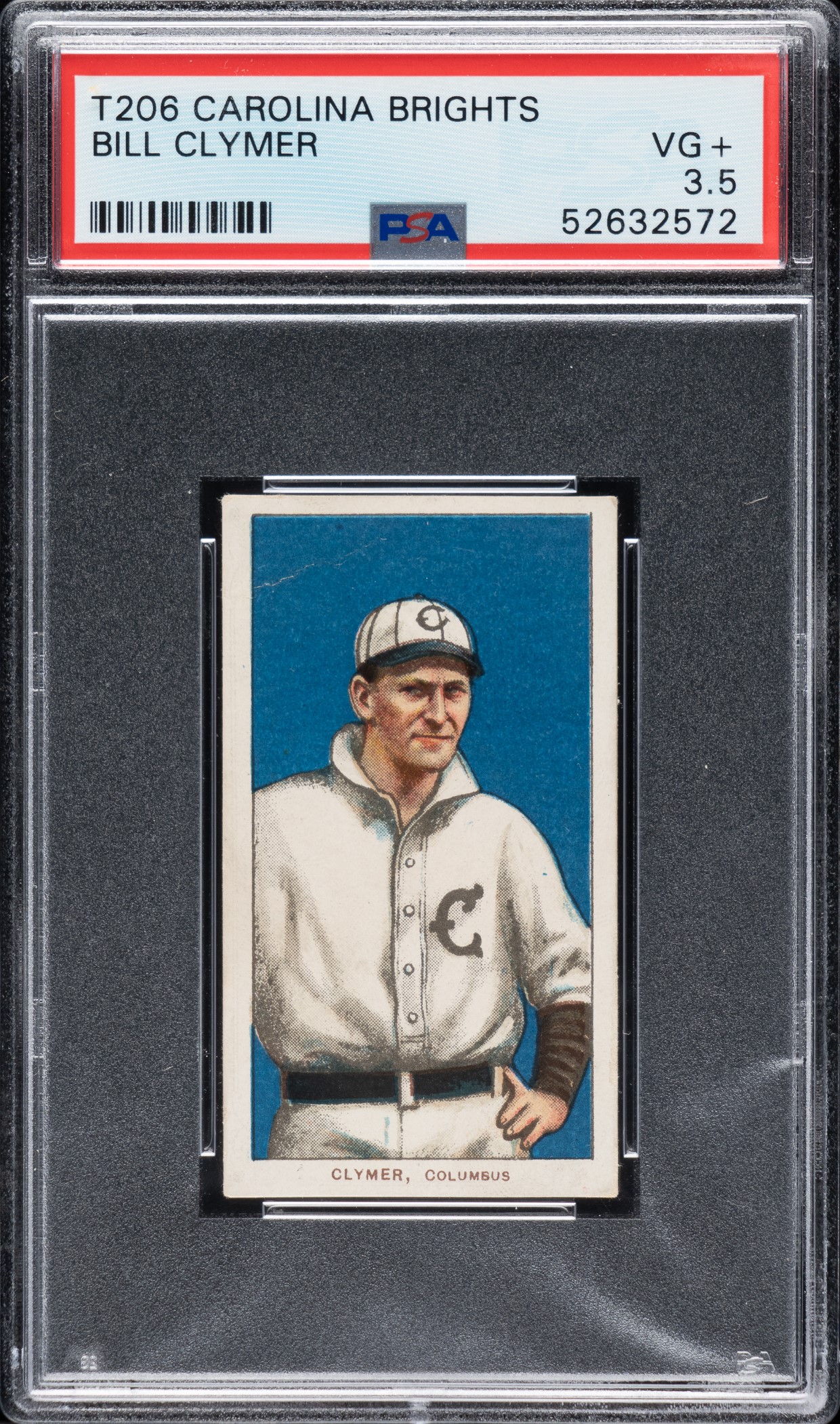 1909-1911-t206-white-border-bill-clymer-psa-vg-35-carolina-brights-back