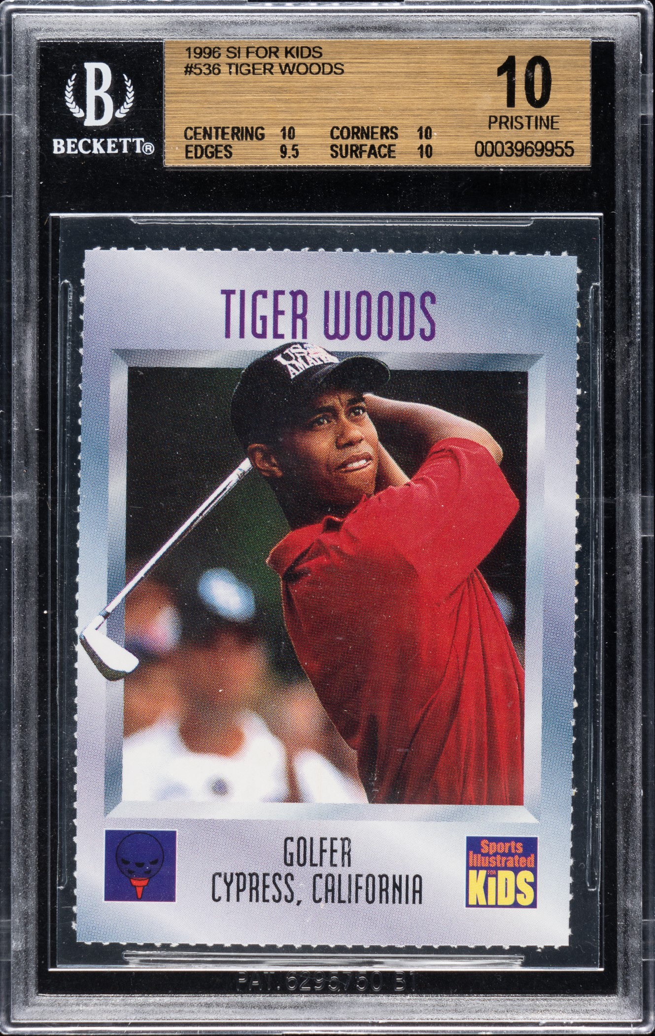 1996-sports-illustrated-for-kids-536-tiger-woods-rookie-bgs-pristine-10