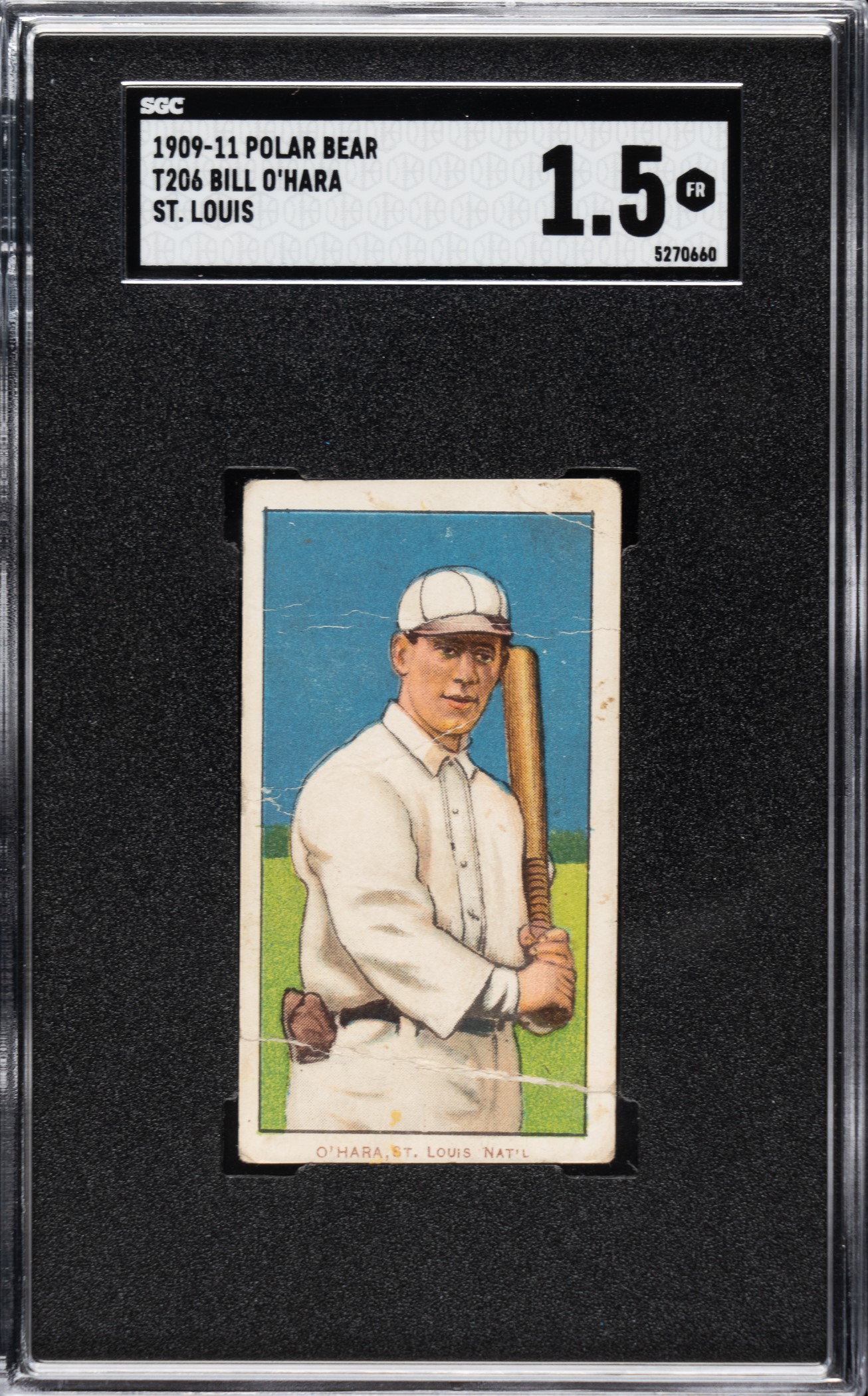 1909-1911-t206-white-border-bill-ohara-st-louis-variation-sgc-fair-15