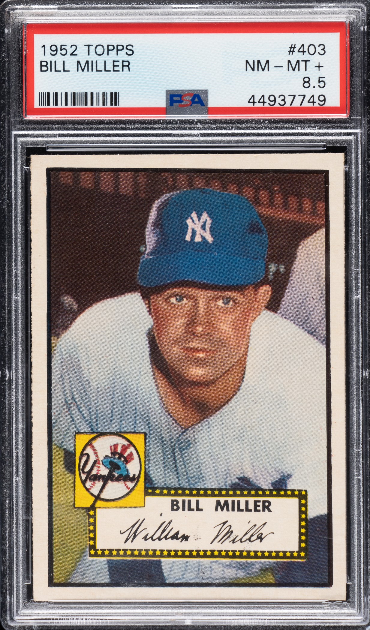 1952-topps-403-bill-miller-high-number-psa-nm-mt-85